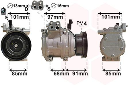 8300K208 VAN Wezel Compressor de aparelho de ar condicionado